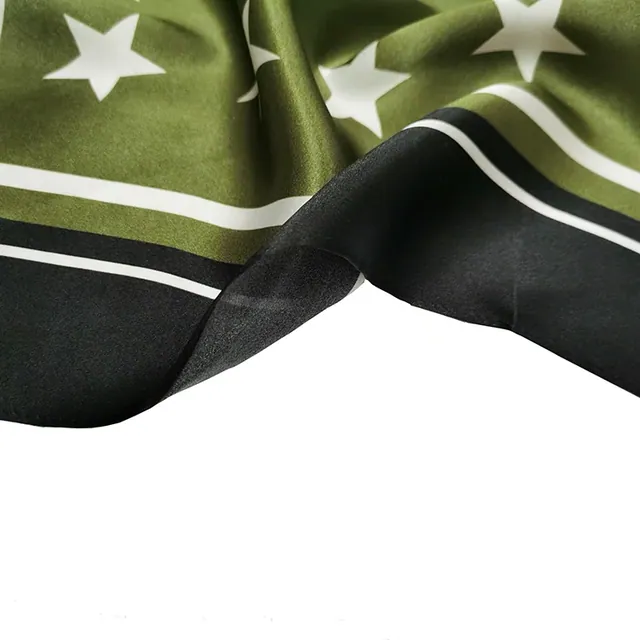Custom 100% Mulberry Silk Charmeuse Scarves Square Smooth Silk Scarves for Women styling view