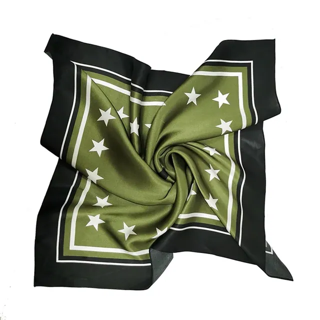 Custom 100% Mulberry Silk Charmeuse Scarves Square Smooth Silk Scarves for Women close up