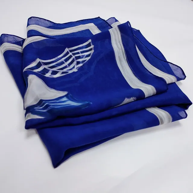 Custom Printing 100% Silk Chiffon Scarf for Women detail view