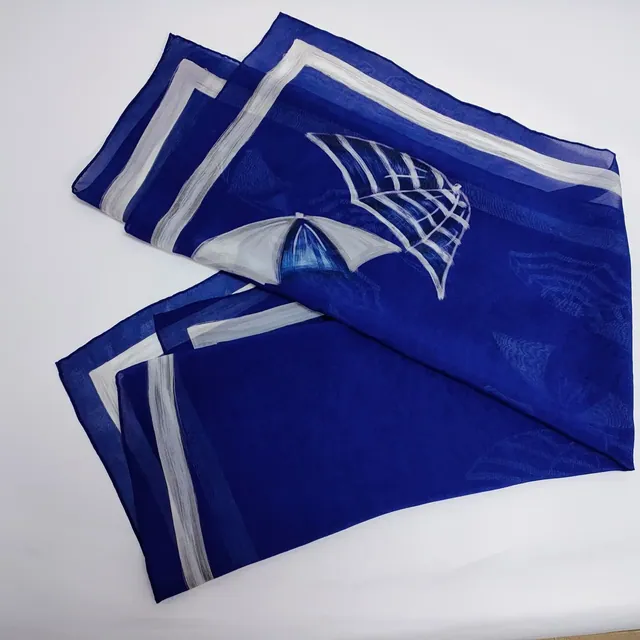 Custom Printing 100% Silk Chiffon Scarf for Women styling view