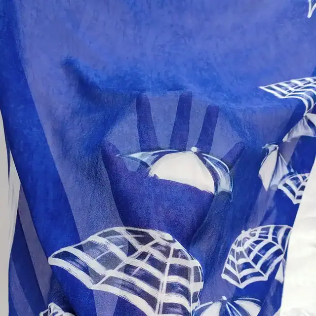 Custom Printing 100% Silk Chiffon Scarf for Women alternate colourway