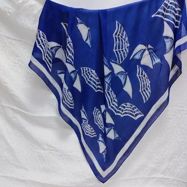 Custom Printing 100% Silk Chiffon Scarf for Women packaging view