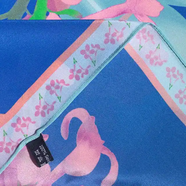 Custom Silk Scarf 12mm Silk Crepe De Chine Size 75cm alternate colourway