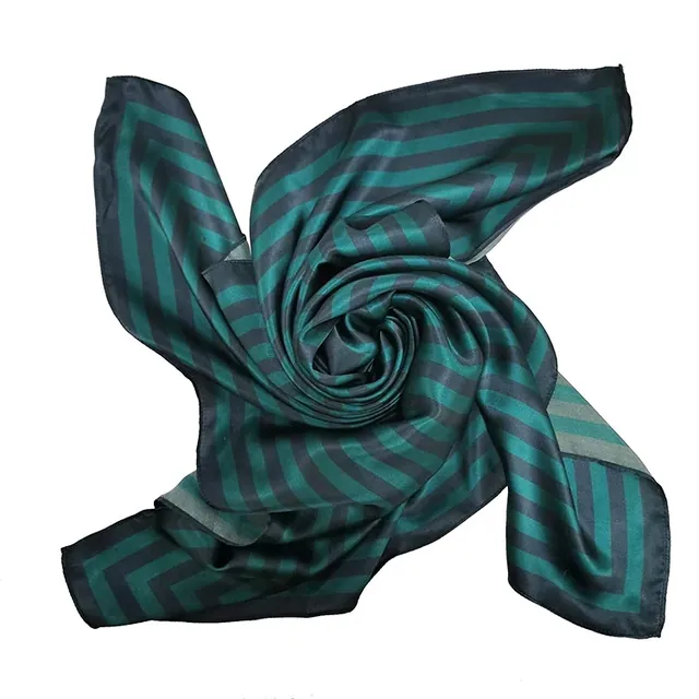 Custom Silk Scarf for Women Black Striped Silk Scarf Custom Printing 100% Silk Charmeuse Scarf packaging view