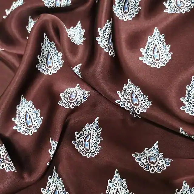 Designer Silk Scarf Women 12mm Silk Charmeuse Bandana close up