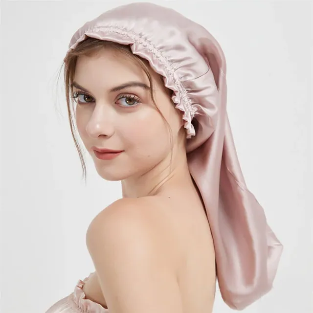 Double Layers Elastic Silk Bonnet Long Bonnet detail view