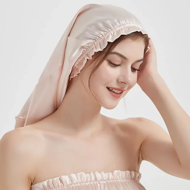 Double Layers Elastic Silk Bonnet Long Bonnet styling view