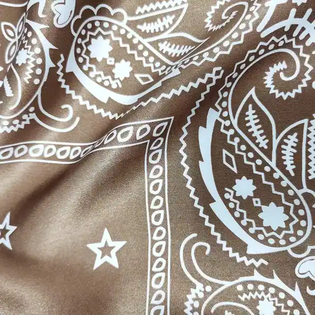 Fashion Cashew Design Printed Silk Scarves Retro Style Charmeuse Silk Scarves Square Scarf alternate colourway