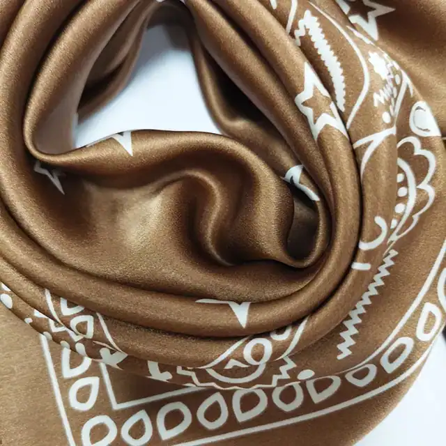 Fashion Cashew Design Printed Silk Scarves Retro Style Charmeuse Silk Scarves Square Scarf