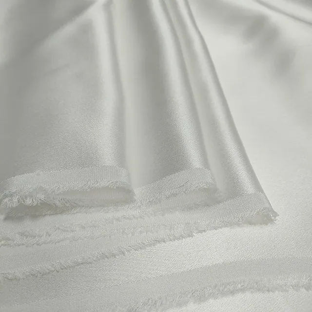 Heavy 25mm White Silk Satin Fabric for Painting and Dyeing detail view
