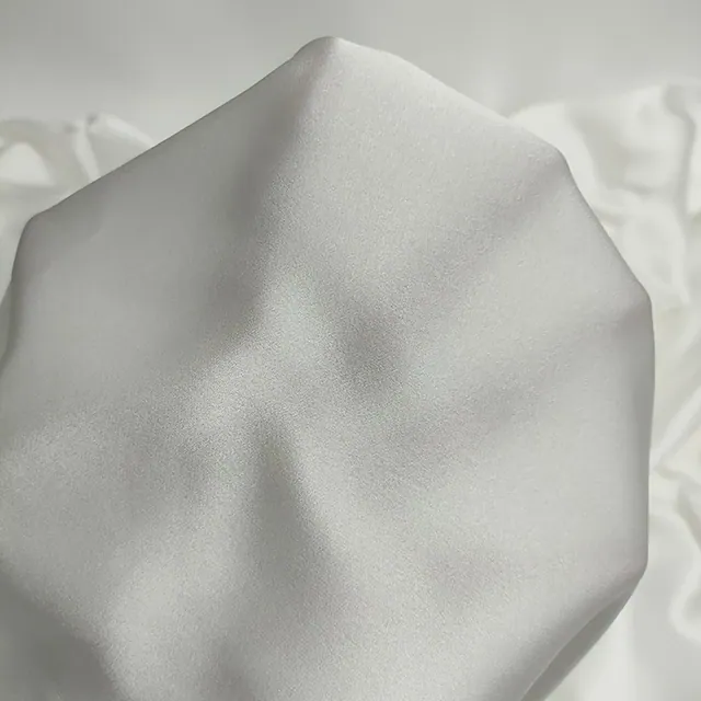Heavy 25mm White Silk Satin Fabric for Painting and Dyeing styling view