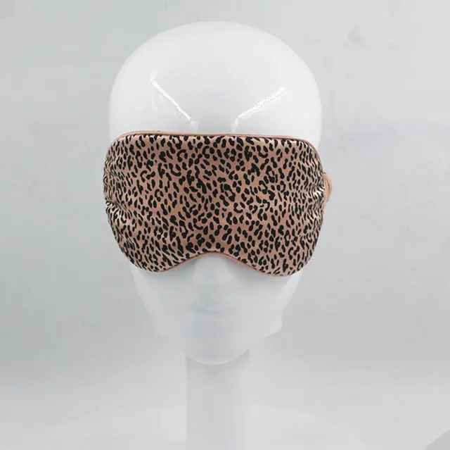 Leopard Print Silk Eye Mask styling view