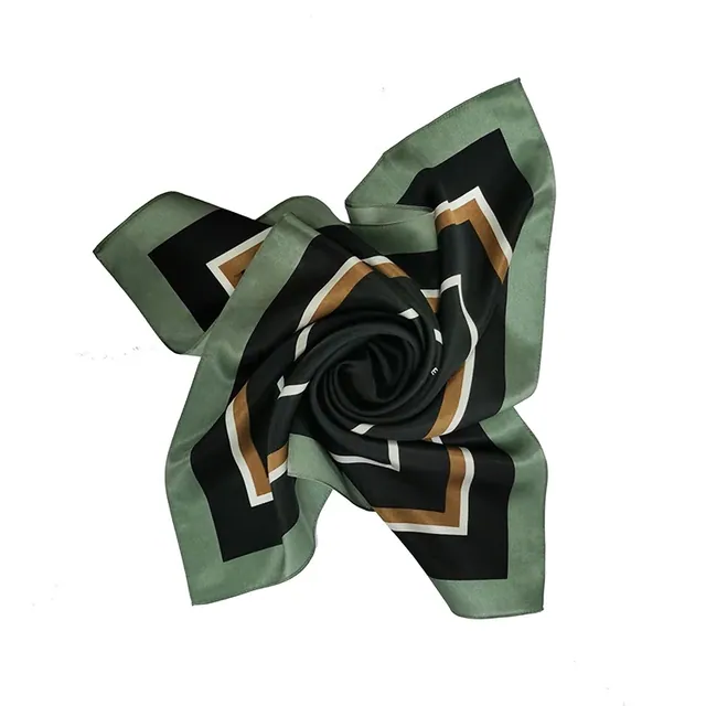 Luxury 100% Mulberry Silk Charmeuse Scarves Square Smooth Silk Scarves for Women close up