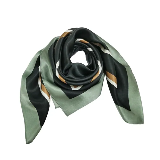 Luxury 100% Mulberry Silk Charmeuse Scarves Square Smooth Silk Scarves for Women flat lay