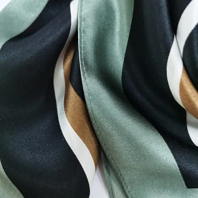 Luxury 100% Mulberry Silk Charmeuse Scarves Square Smooth Silk Scarves for Women packaging view
