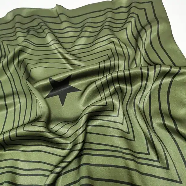 Luxury 100% Silk Scarf for Lady 12mm Silk Charmeuse Bandana detail view