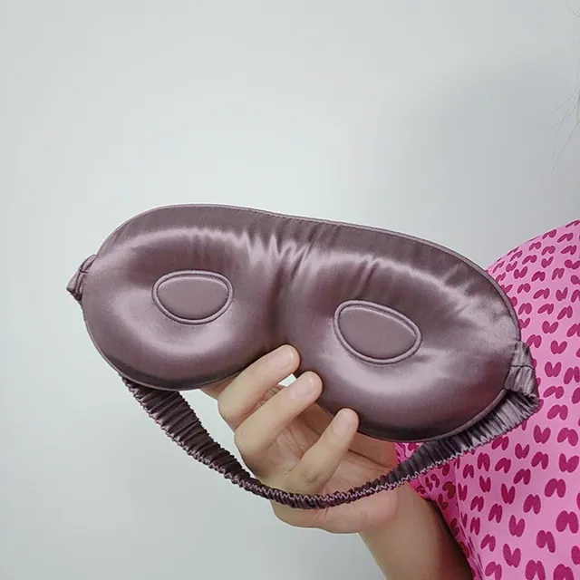 Luxury Silk Contour Sleep Mask 3D Sleeping Eyemask for Travel ,Nap packaging view