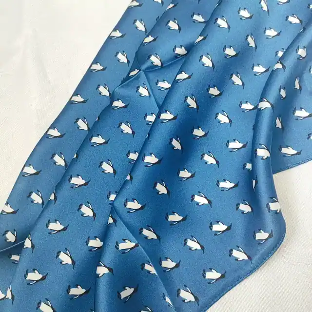 Penguin Silk Neck Scarf alternate colourway