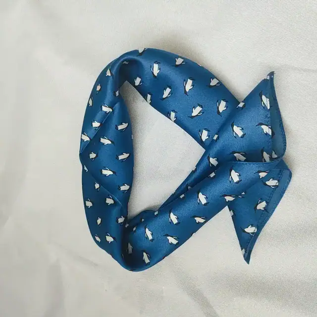 Penguin Silk Neck Scarf styling view