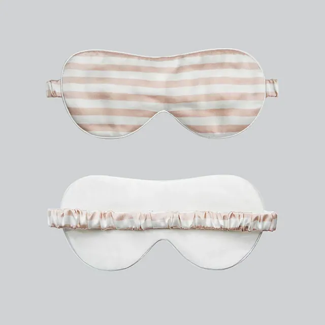 Striped Print Silk Eye Mask Accept Custom detail view
