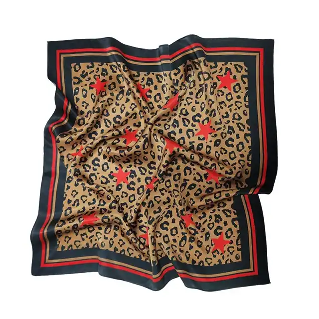 Printed Charmeuse Silk Scarves Square Smooth Silk Scarves for Women