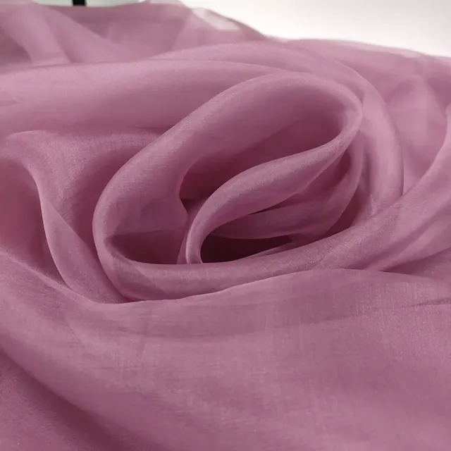 Purple 5mm Silk Organza Fabric 59Inch