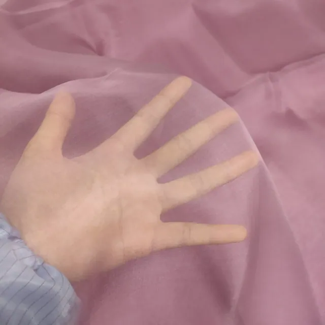 Purple 5mm Silk Organza Fabric 59Inch close up