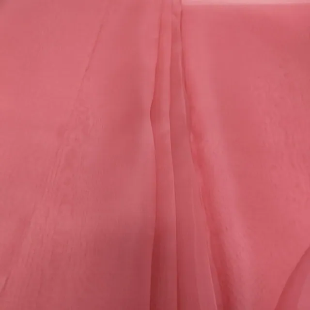Red 5mm Silk Organza Fabric 59Inch close up