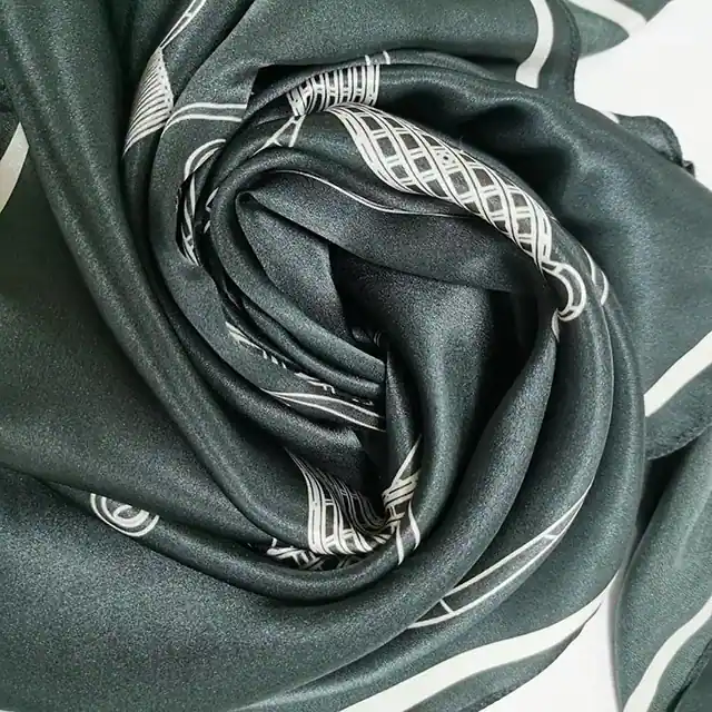 Silk Scarf Women Printed Guitar(big) Neckerchief Scarf Hair Warp Silk with Digital Printed... alternate colourway