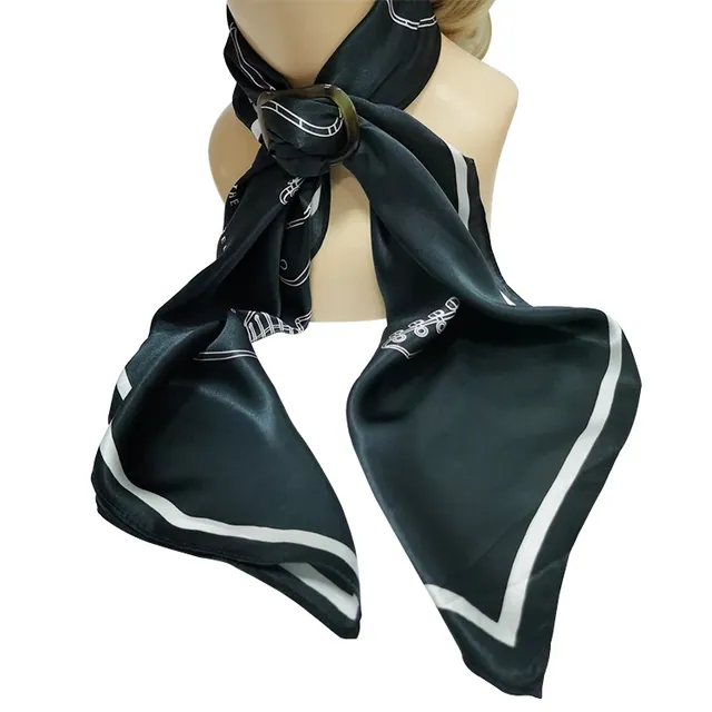 Silk Scarf Women Printed Guitar(big) Neckerchief Scarf Hair Warp Silk with Digital Printed... detail view