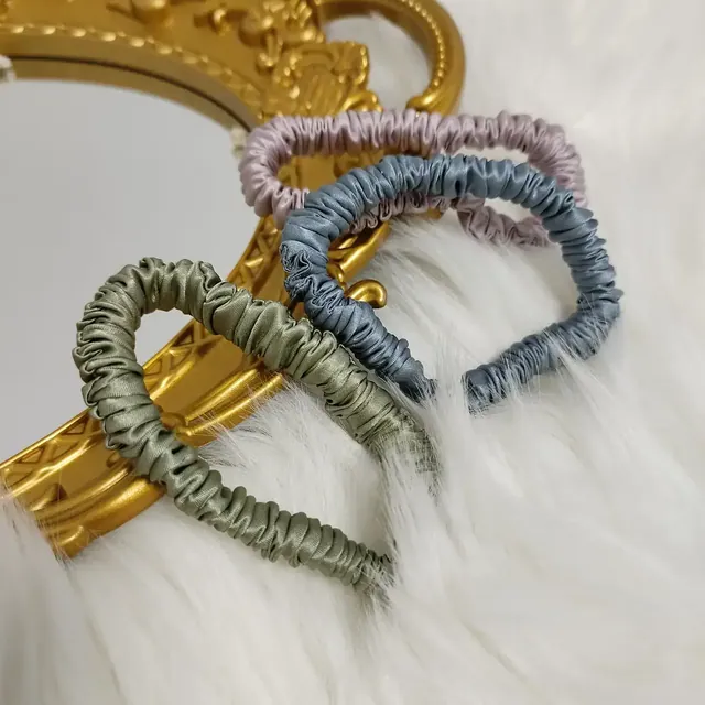 Skinny Silk Scrunchie in Solid Color packaging view