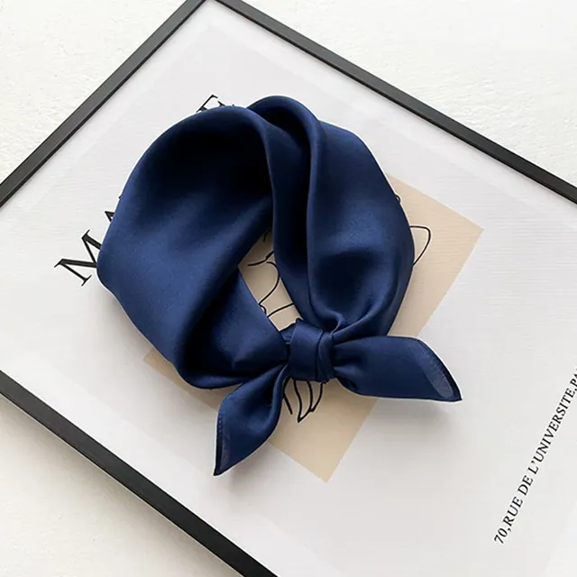 Small Solid Silk Scarf Accept Customized alternate colourway