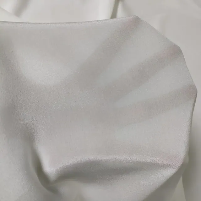 White 12mm Silk CDC Fabric 45Inch styling view