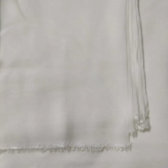 White 12mm Silk Chiffon 45inch styling view