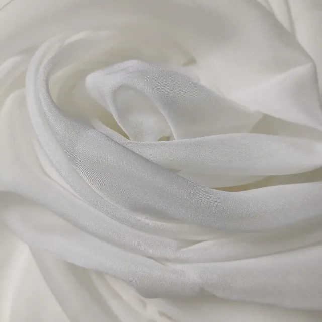 White 12mm Silk Chiffon 45inch