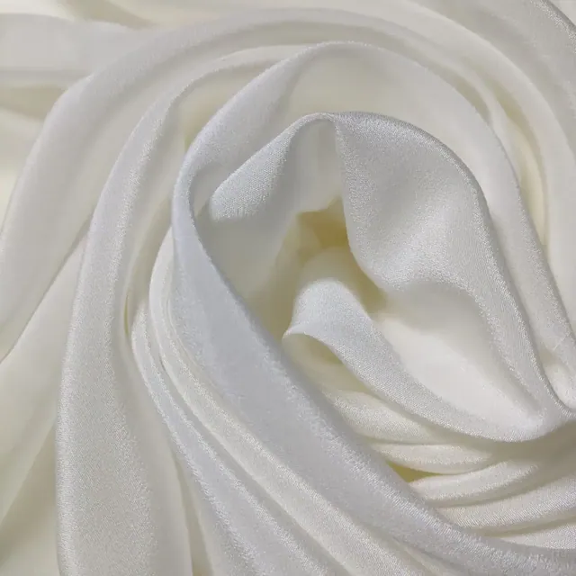 White 16mm Silk CDC Fabric 45Inch