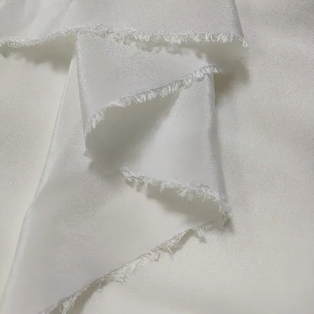 White 16mm Silk CDC Fabric 45Inch detail view