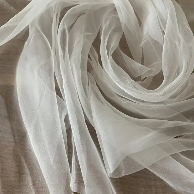 White 3.5mm Silk Chiffon 45Inch