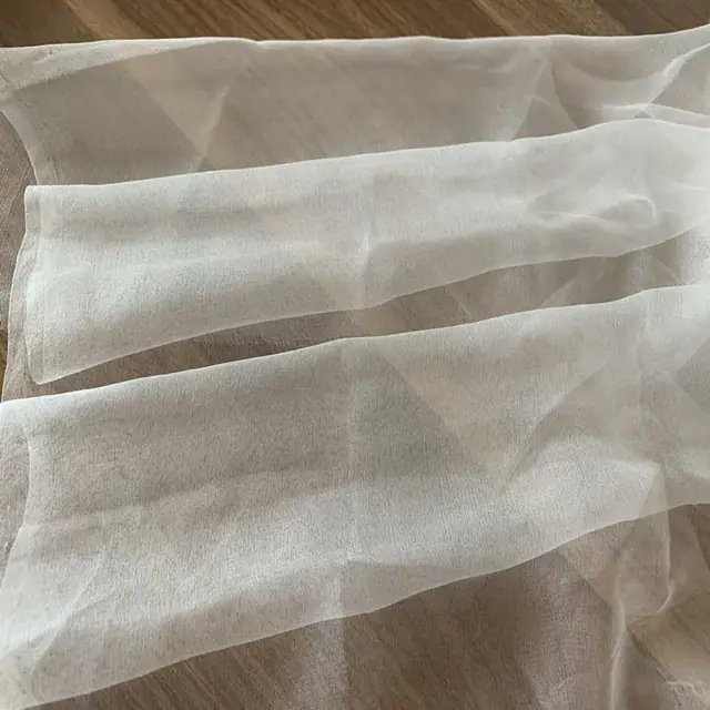 White 3.5mm Silk Chiffon 45Inch close up