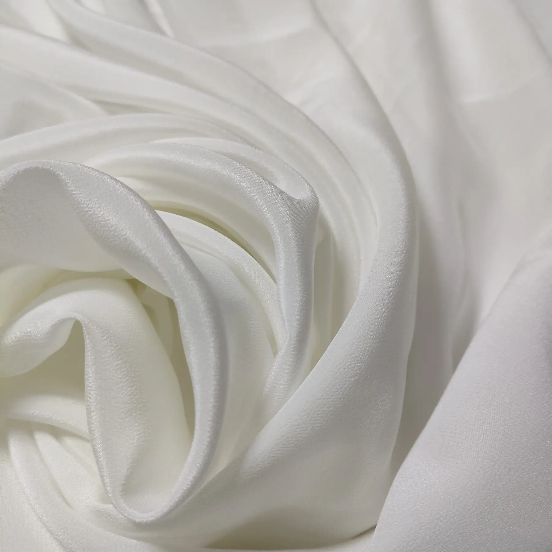 White 12mm Silk CDC Fabric 45Inch