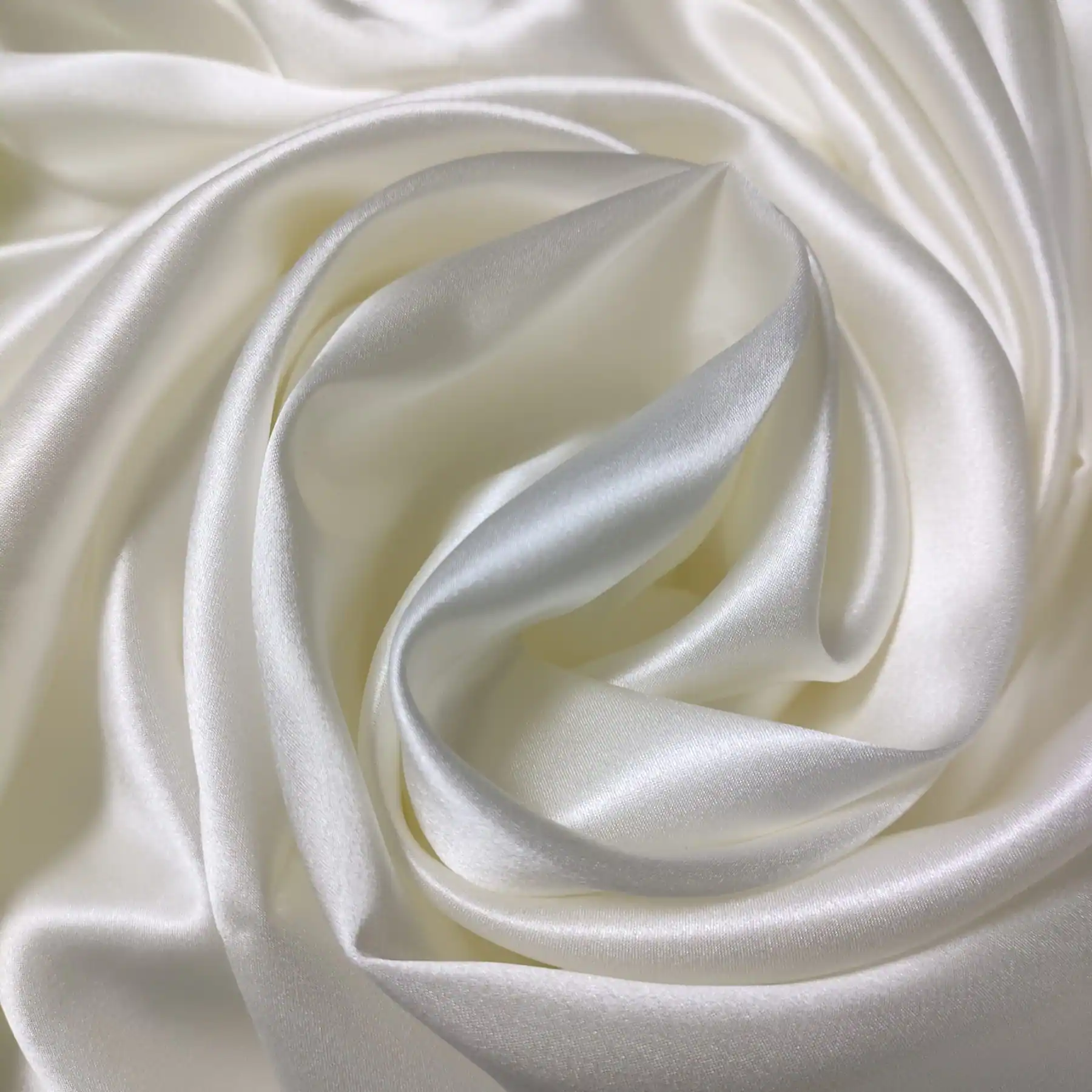 White 22mm Hyaluronic Acid Silk Satin Fabric 45Inch