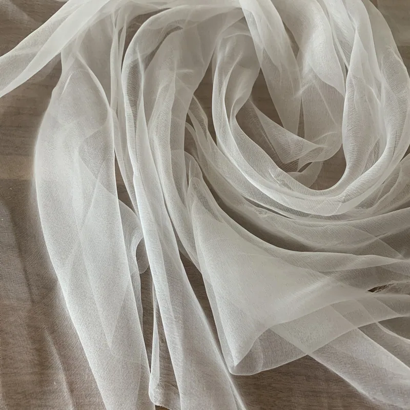 White 3.5mm Silk Chiffon 45Inch