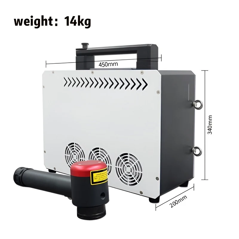 100w backpack portable fiber laser cleaning machine with handheld head and touch screen