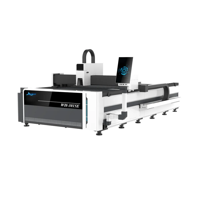 Cut sheet metal parts on the machine bed after fiber laser cutting