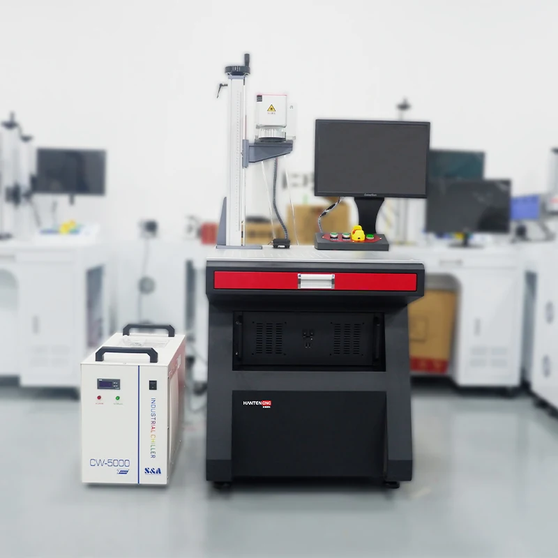 UV laser marking machine marking fine text on plastic component