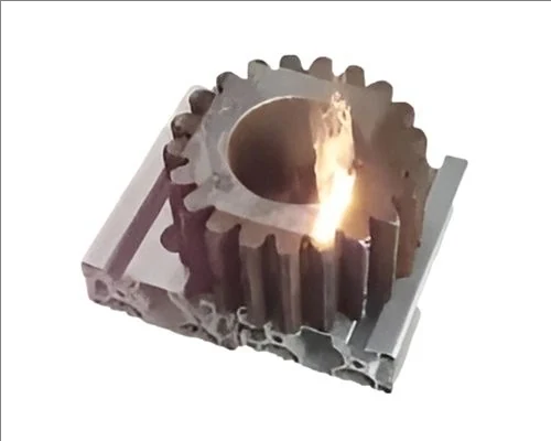 Gear cleaned with a fiber laser cleaner
