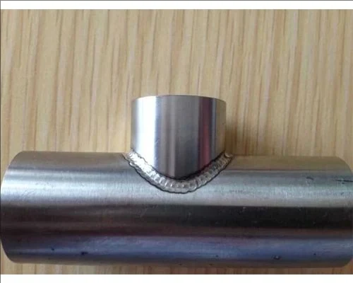 Laser welded seam on a stainless steel tube joint