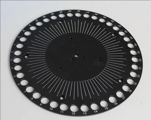 Laser cut steel plate with repeated hole and slot pattern