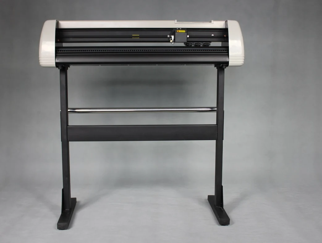 Small vinyl cutter sticker cutter showing LCD display and control panel
