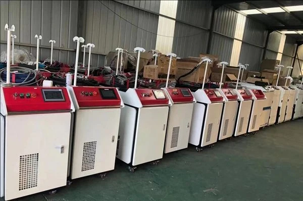 Handheld laser welding machines on the production line